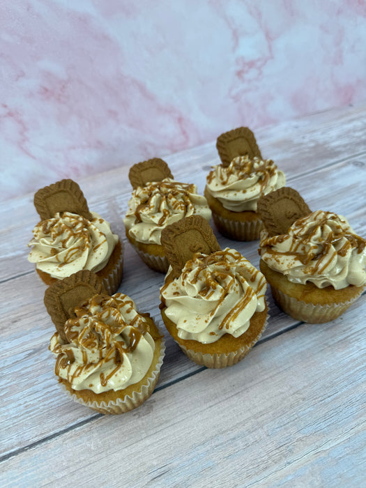 6 Pack Biscoff Cupcakes